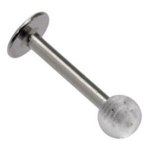 Glitter UV Labret Stud - Clear