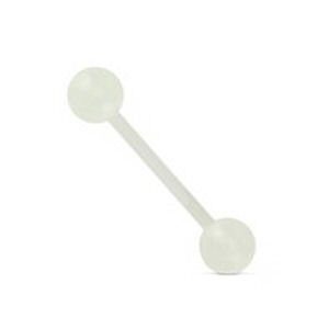 Glow in the Dark Barbell - Clear
