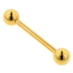Gold Plated Barbell - 5mm Balls