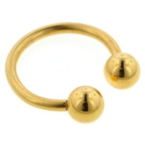 Gold Plated Circular Barbell