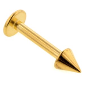 Gold Plated Cone Labret Stud