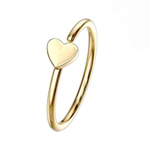 Gold Plated Heart Nose Ring