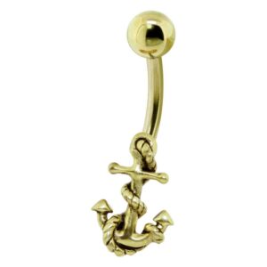 Gold Plated Sterling Silver Anchor Banana Bell