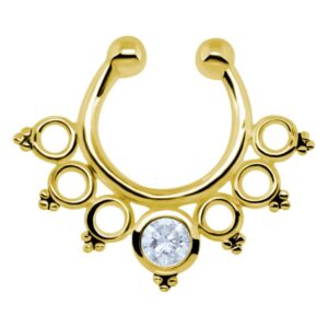 Gold Plated Silver Nipple Ring