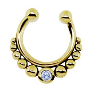 Gold Plated Silver Nipple Ring