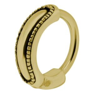 Gold Plated Surgical Steel Helix Ring