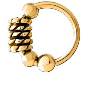 Gold Plated Surgical Steel Seamless Ring