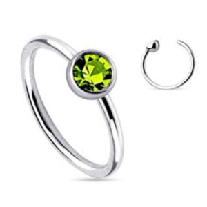Black Jewel Fake Nose Ring