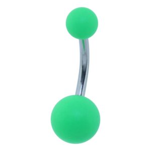Green Velvet Touch Belly Bar