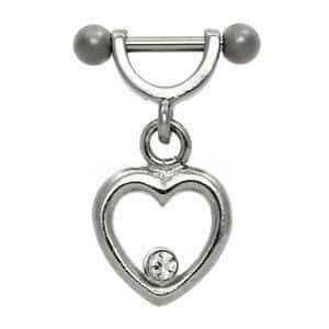 Helix Barbell Stirrup - Heart