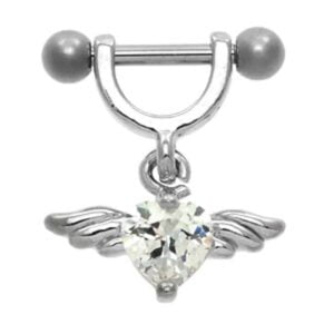Helix Barbell Stirrup - Winged Heart