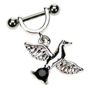 Helix Piercing Shield - Black Dove