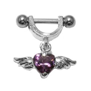 Helix Piercing Shield - Purple Winged Heart