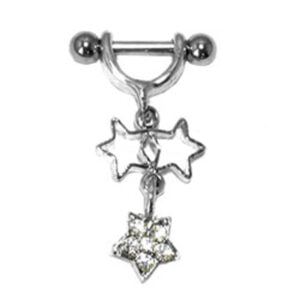 Helix Piercing Shield - Star Charms