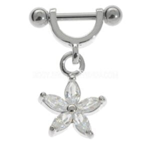 Helix Stirrup Barbell - Jewel Flower