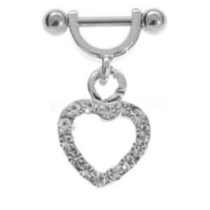 Helix Stirrup Barbell - Jewel Open Heart