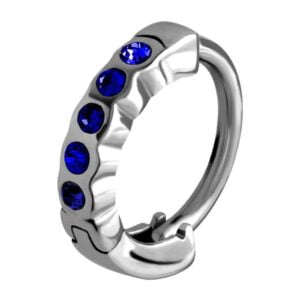 Huggy Steel Belly Button Ring - Blue Jewels