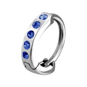 Huggy Steel Belly Button Ring - Blue Mix Jewels