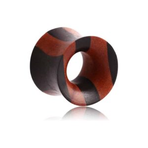 Hybrid Wood Flesh Plug - Iron & Rosewood