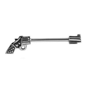 Surgical Steel Pistol Nipple Bar