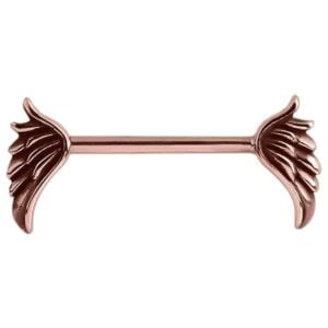 Rose Gold Winged Nipple Bar
