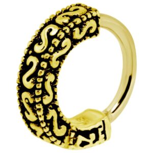 Gold Plated Surgical Steel Helix Ring