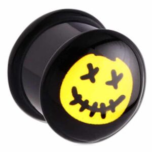 PMMA Ikon Flesh Plug - Stitched Smiley