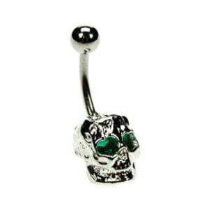 Green Skull Belly Bar