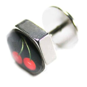 Hexagon Fake Flesh Plug - Cherry