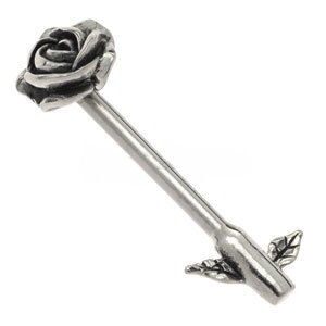Surgical Steel Nipple Piercing Bar - Rose