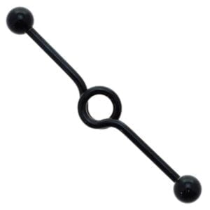Black Titanium Scaffold Barbell - Twist