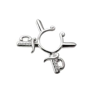 Non-Piercing Sterling Silver Nipple Ring - Swords