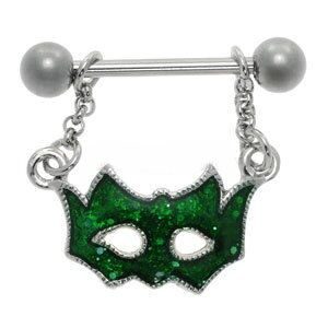 Masquerade Ball Mask Dangle Nipple Shield