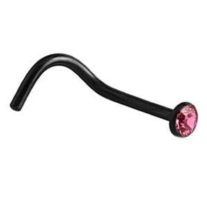 Blackline Jewelled Nostril Stud- Pink