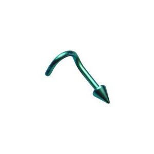 Titanium Baby Cone Nostril Studs - Green