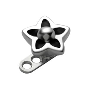 Internally Threaded Steel Flower - Black