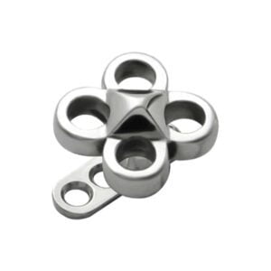 Internally Threaded Steel Flower - Outline