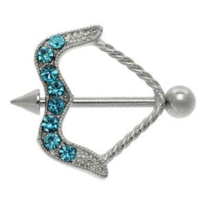 Jewelled Arrow Nipple Shield - Light Blue