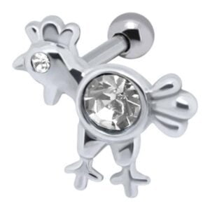 Jewelled Ear Piercing Bar - Chicken <span class="custom_location">- 1B08UK</span>