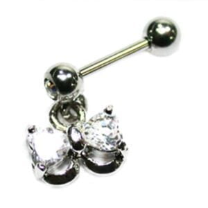 Jewelled Helix Barbell - Bow