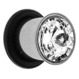 Jewelled Surgical Steel Eyelet - Clear