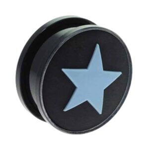 Lightweight Flesh Plug - Blue Star