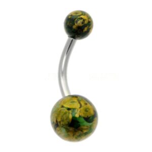 Marble Banana Bell (Green & Gold)