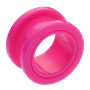 Neon Colour Flesh Tunnel - Pink