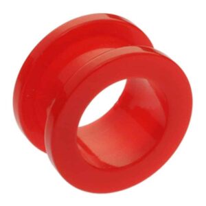 Neon Colour Flesh Tunnel - Red