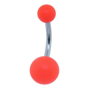 Orange Velvet Touch Belly Bar