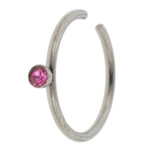 Pink Jewel Fake Nose Ring