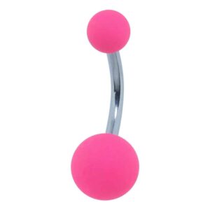 Pink Velvet Touch Belly Bar
