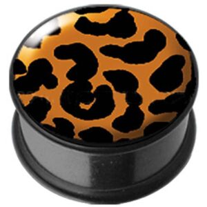PMMA Ikon flesh plug - Cheetah Print