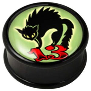 PMMA Ikon flesh plug - Ikon Plug Black Cat